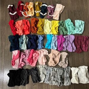 lot of 51 baby toddler hair bows headbands